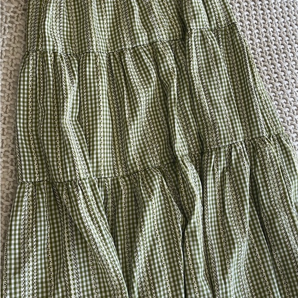 Princess Poly Green Plaid Tiered Skirt - Picture 1 of 2